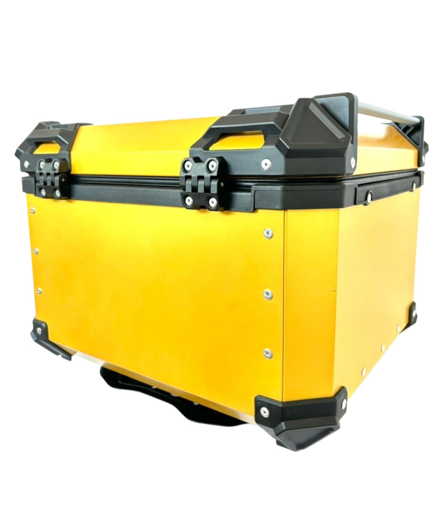 Baúl de Moto GGM 55L Dorado – Aluminio Reforzado, Impermeable, Antirrobos, Acolchado Interior de Lujo