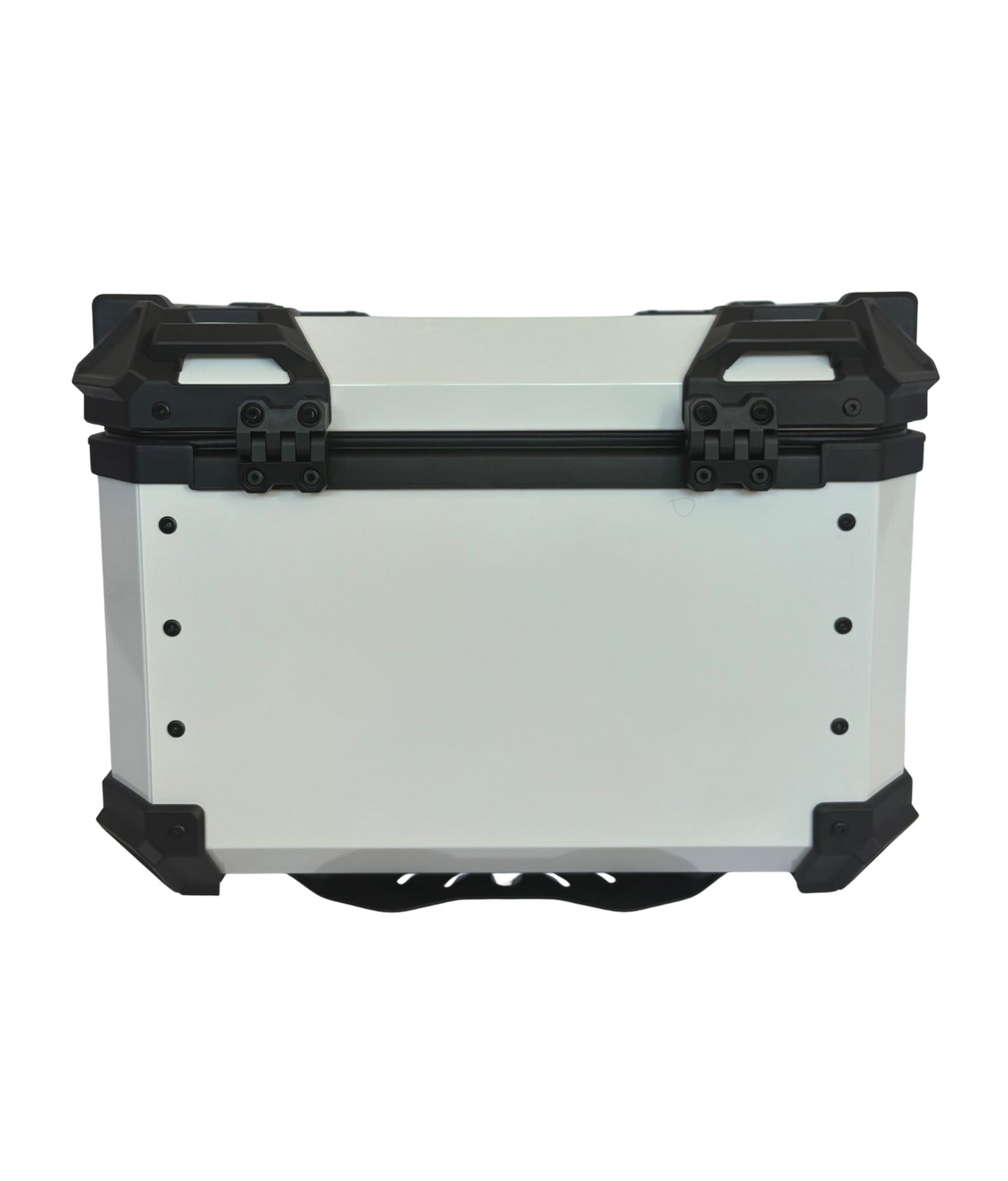 Baúl de Moto GGM 55L Blanco – Aluminio Reforzado, Impermeable, Antirrobos, Acolchado Interior de Lujo