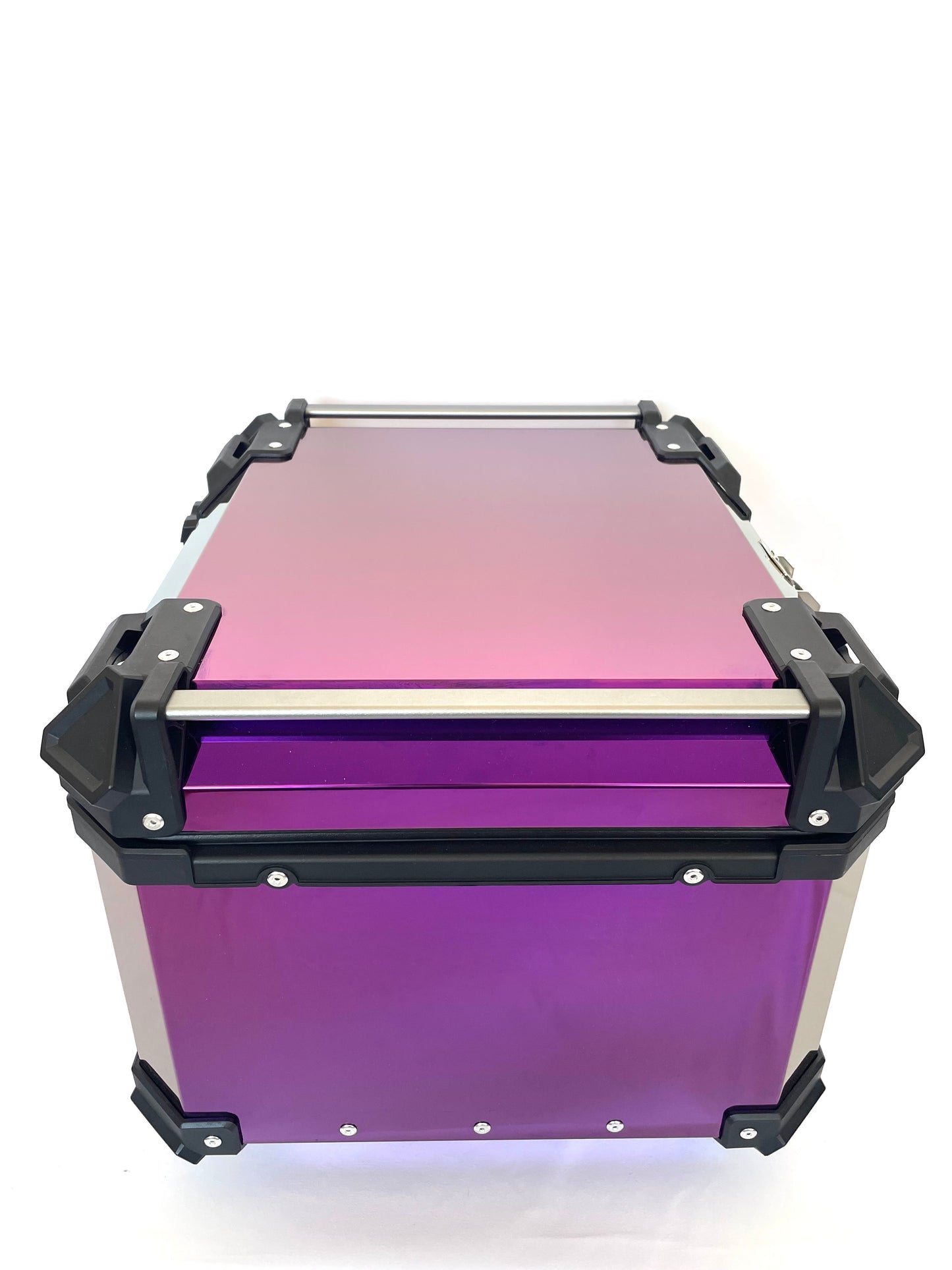 Baúl de Moto GGM 55L Morado – Aluminio Reforzado, Impermeable, Antirrobos, Acolchado Interior de Lujo