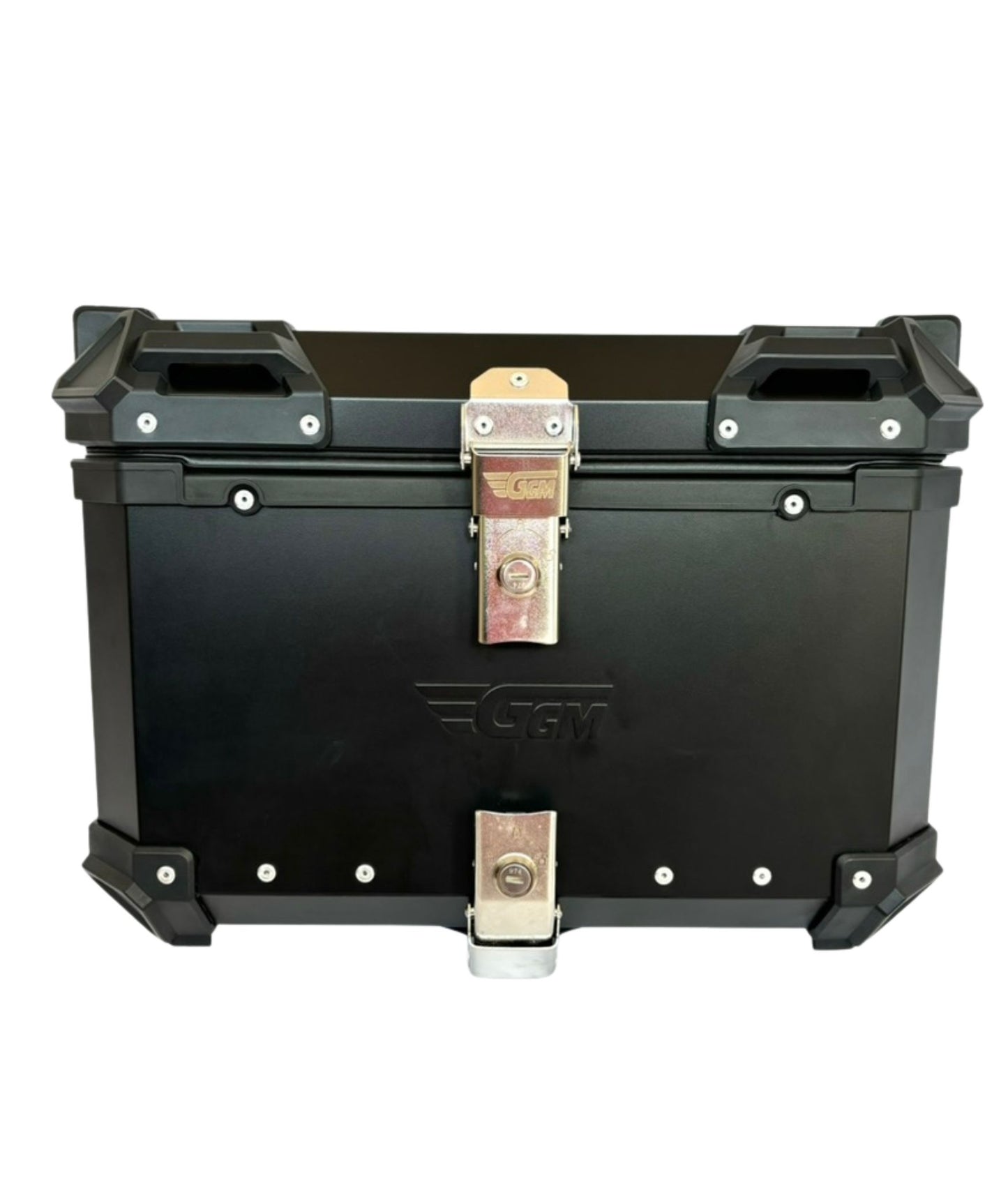 Baúl de Moto GGM 55L Negro – Aluminio Reforzado, Impermeable, Antirrobos, Acolchado Interior de Lujo