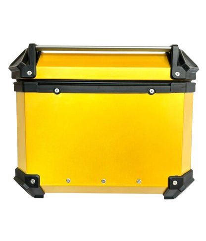 Baúl de Moto GGM 55L Dorado – Aluminio Reforzado, Impermeable, Antirrobos, Acolchado Interior de Lujo