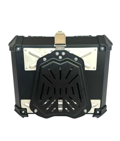 Baúl de Moto GGM 55L Negro – Aluminio Reforzado, Impermeable, Antirrobos, Acolchado Interior de Lujo