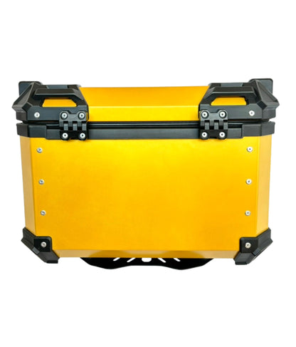 Baúl de Moto GGM 55L Dorado – Aluminio Reforzado, Impermeable, Antirrobos, Acolchado Interior de Lujo