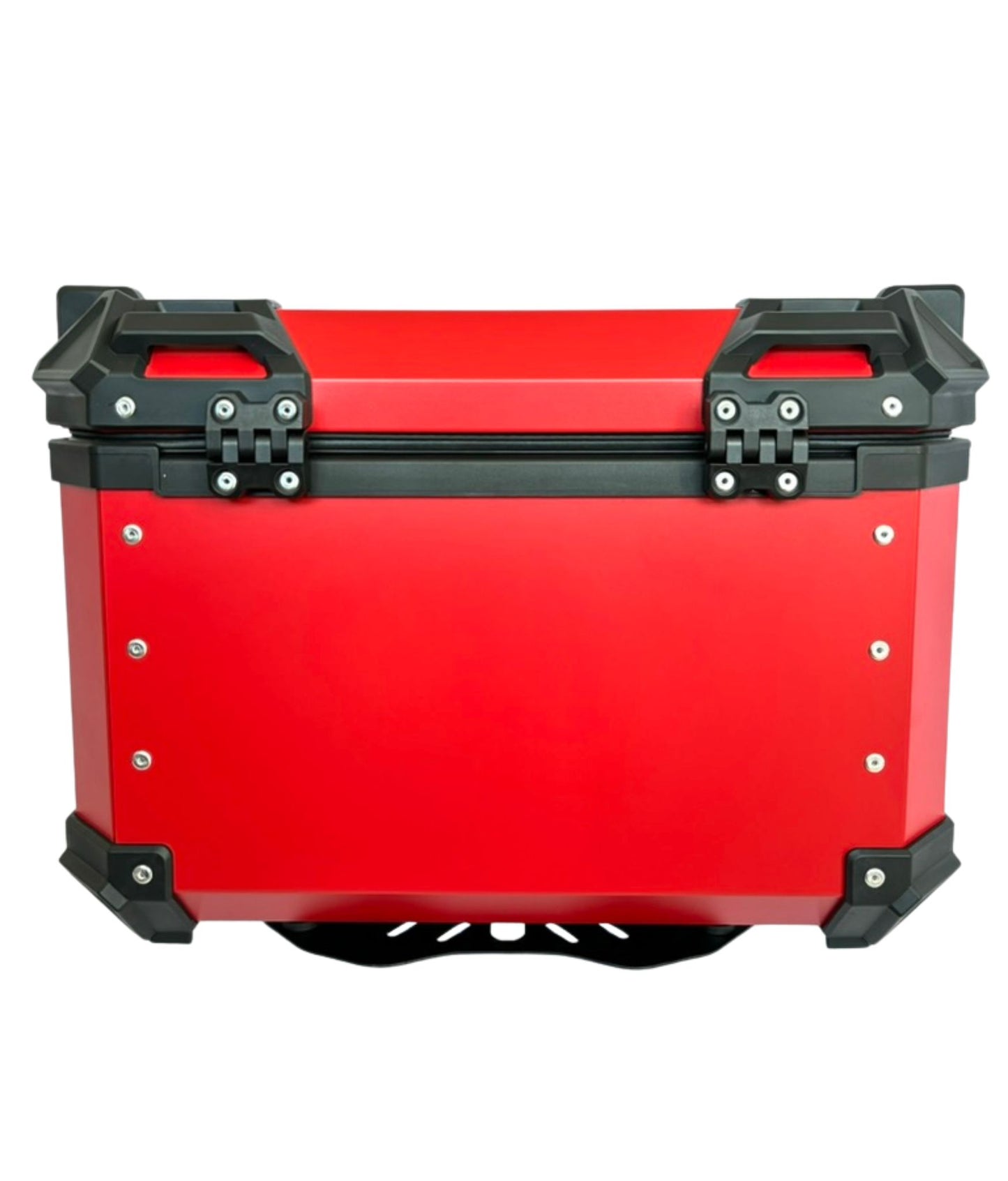 Baúl de Moto GGM 55L Rojo – Aluminio Reforzado, Impermeable, Antirrobos, Acolchado Interior de Lujo