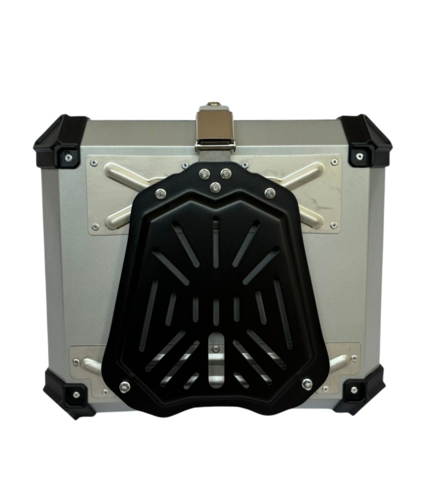 Baúl de Moto GGM 55L Gris – Aluminio Reforzado, Impermeable, Antirrobos, Acolchado Interior de Lujo