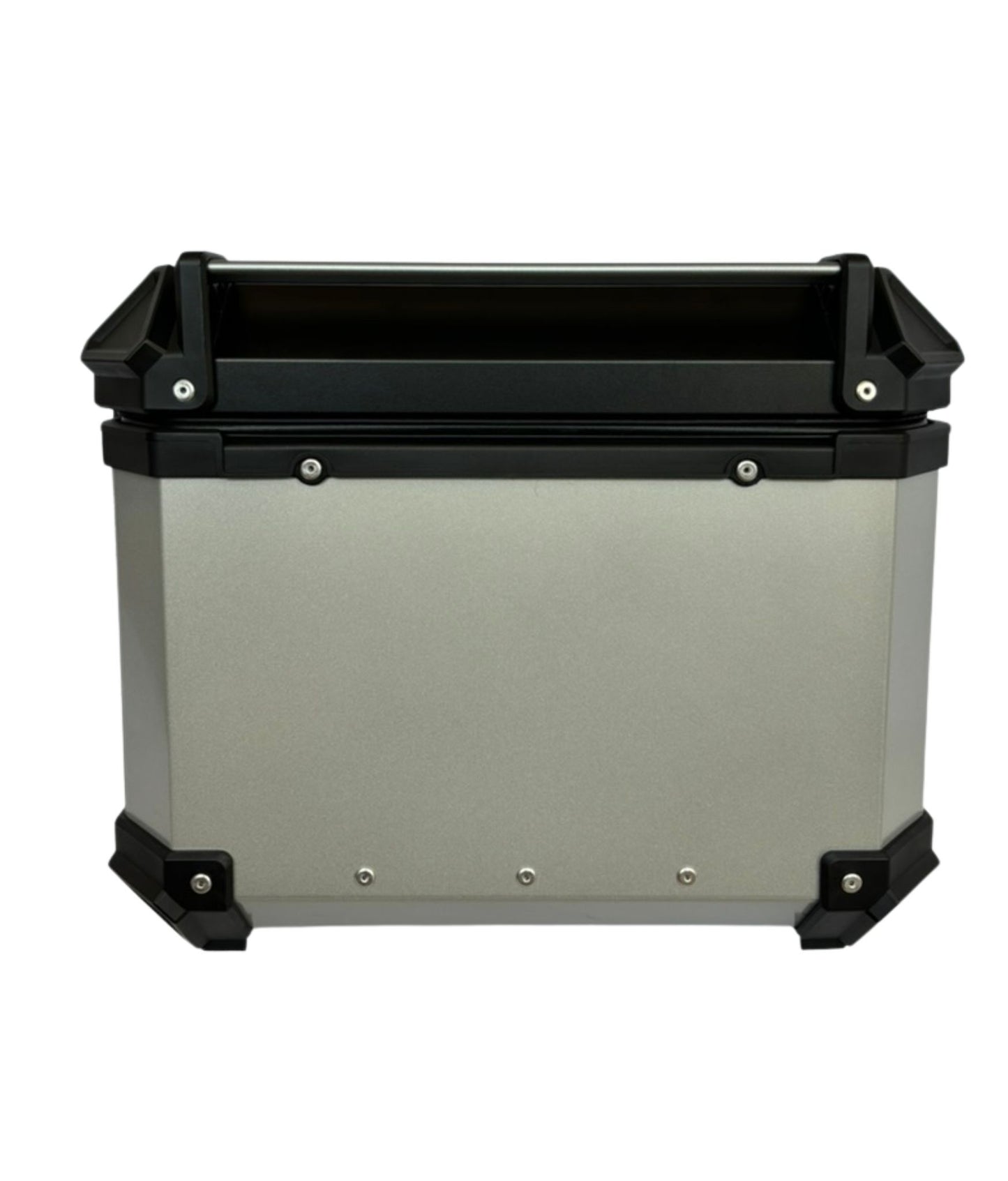 Baúl de Moto GGM 55L Gris – Aluminio Reforzado, Impermeable, Antirrobos, Acolchado Interior de Lujo