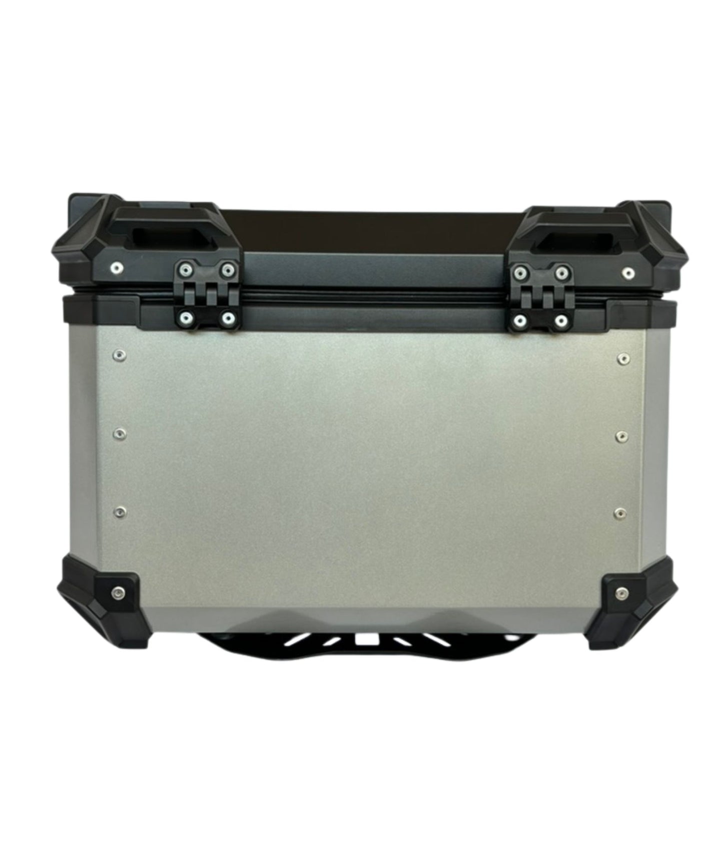 Baúl de Moto GGM 55L Gris – Aluminio Reforzado, Impermeable, Antirrobos, Acolchado Interior de Lujo