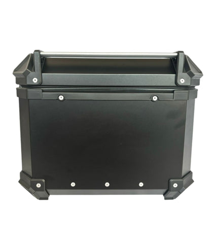 Baúl de Moto GGM 55L Negro – Aluminio Reforzado, Impermeable, Antirrobos, Acolchado Interior de Lujo