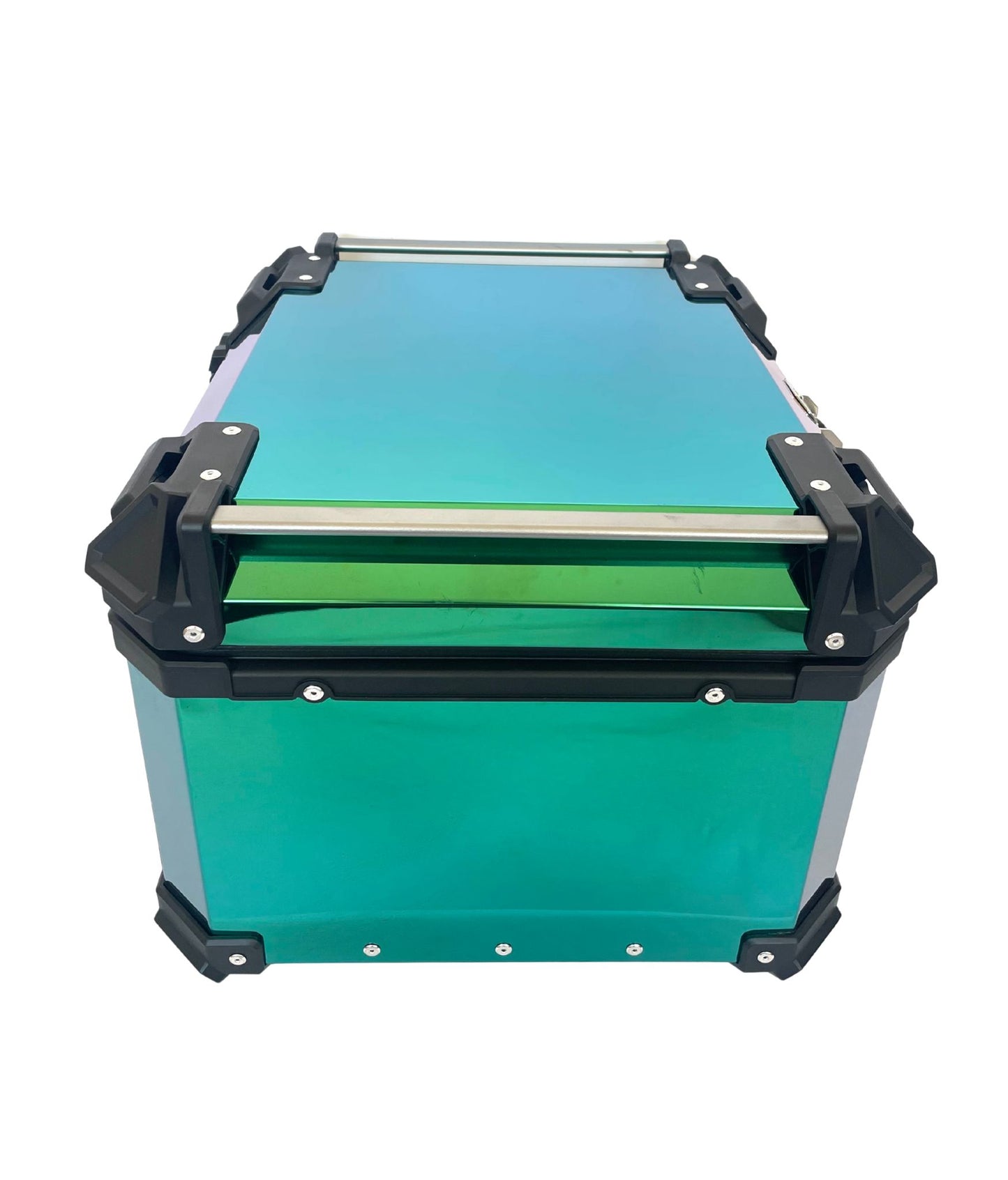 Baúl de Moto GGM 55L Verde – Aluminio Reforzado, Impermeable, Antirrobos, Acolchado Interior de Lujo