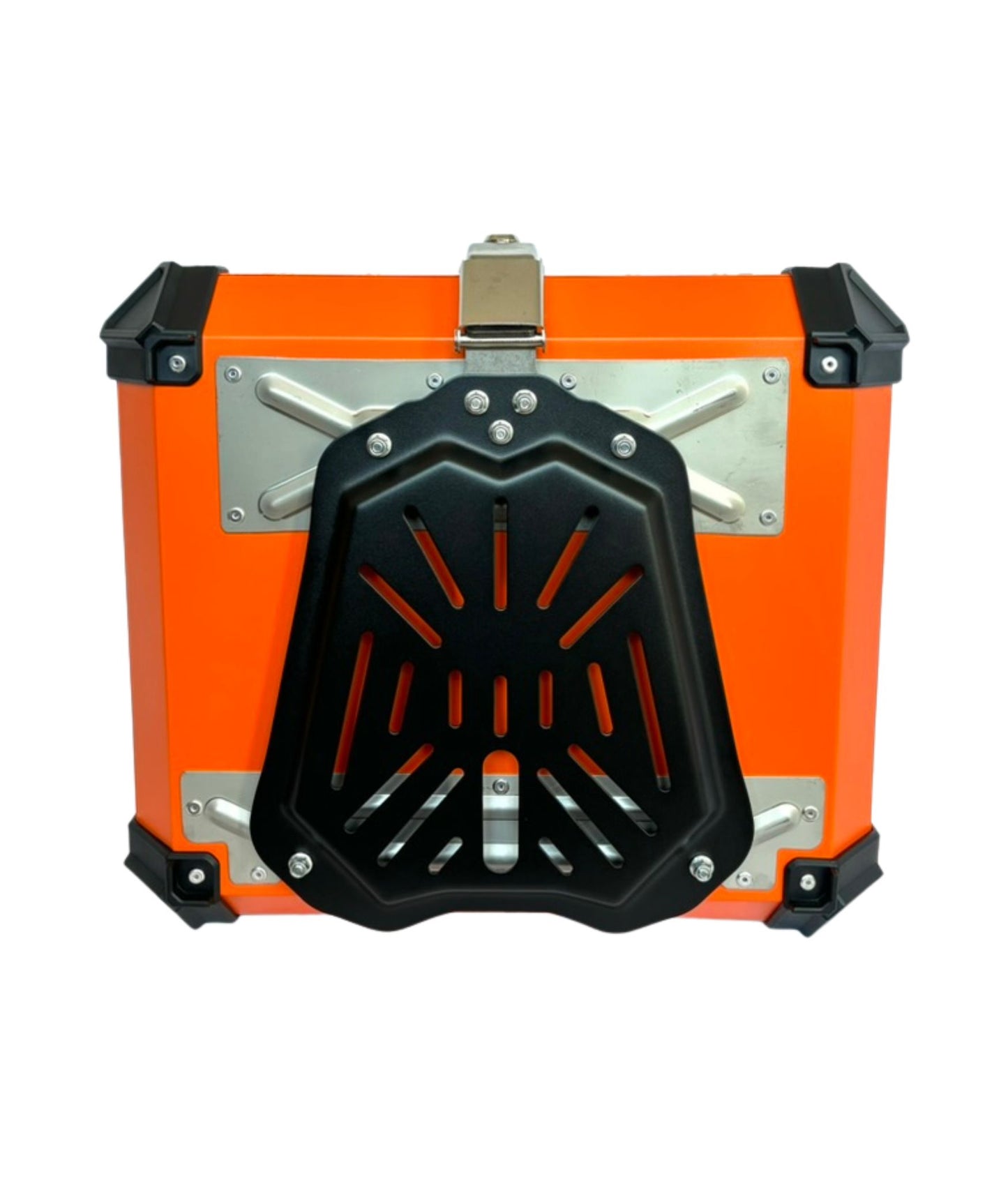 Baúl de Moto GGM 55L Naranja – Aluminio Reforzado, Impermeable, Antirrobos, Acolchado Interior de Lujo